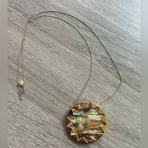 House of Harlow Abalone Sunburst Necklace
